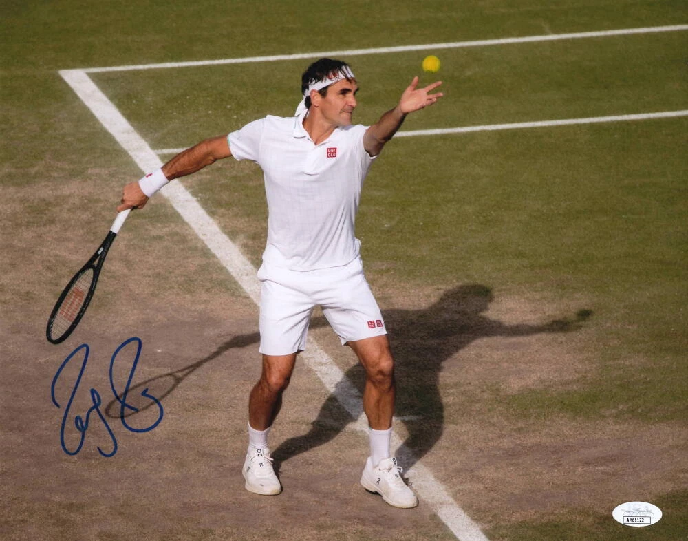 Roger Federer Signed Autograph 11x14 Photo - Tennis Legend & Champion w/ JSA COA
