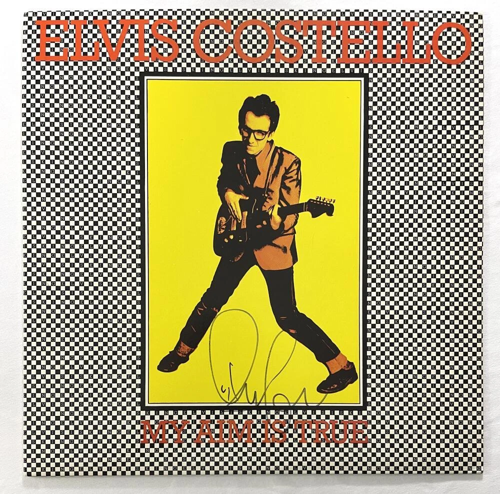 Elvis Costello Signed Autograph Album Vinyl Record - My Aim Is True w/ JSA COA
