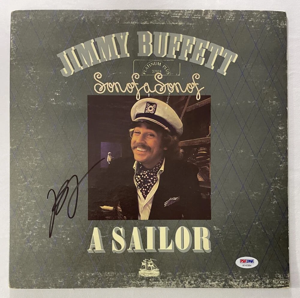 Jimmy Buffett Signed Autograph Album Vinyl Record - Son of a Son of a Sailor PSA
