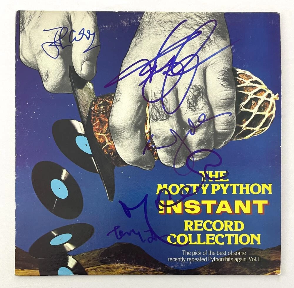 Monty Python Signed Autograph Record - Terry Jones Michael Palin +3 Beckett COA
