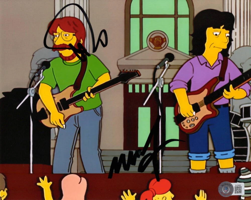 Trey Anastasio Mike Gordon Signed Autograph 8x10 Photo Phish on The Simpsons BAS
