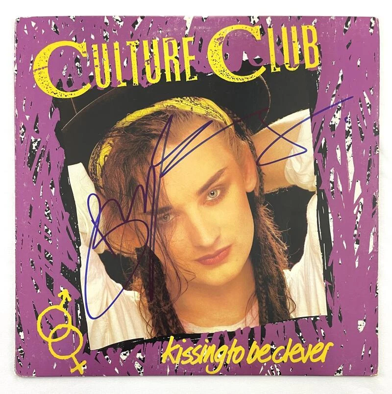 Boy George Culture Club Signed Autograph Album Record - Kissing to Be Clever JSA
