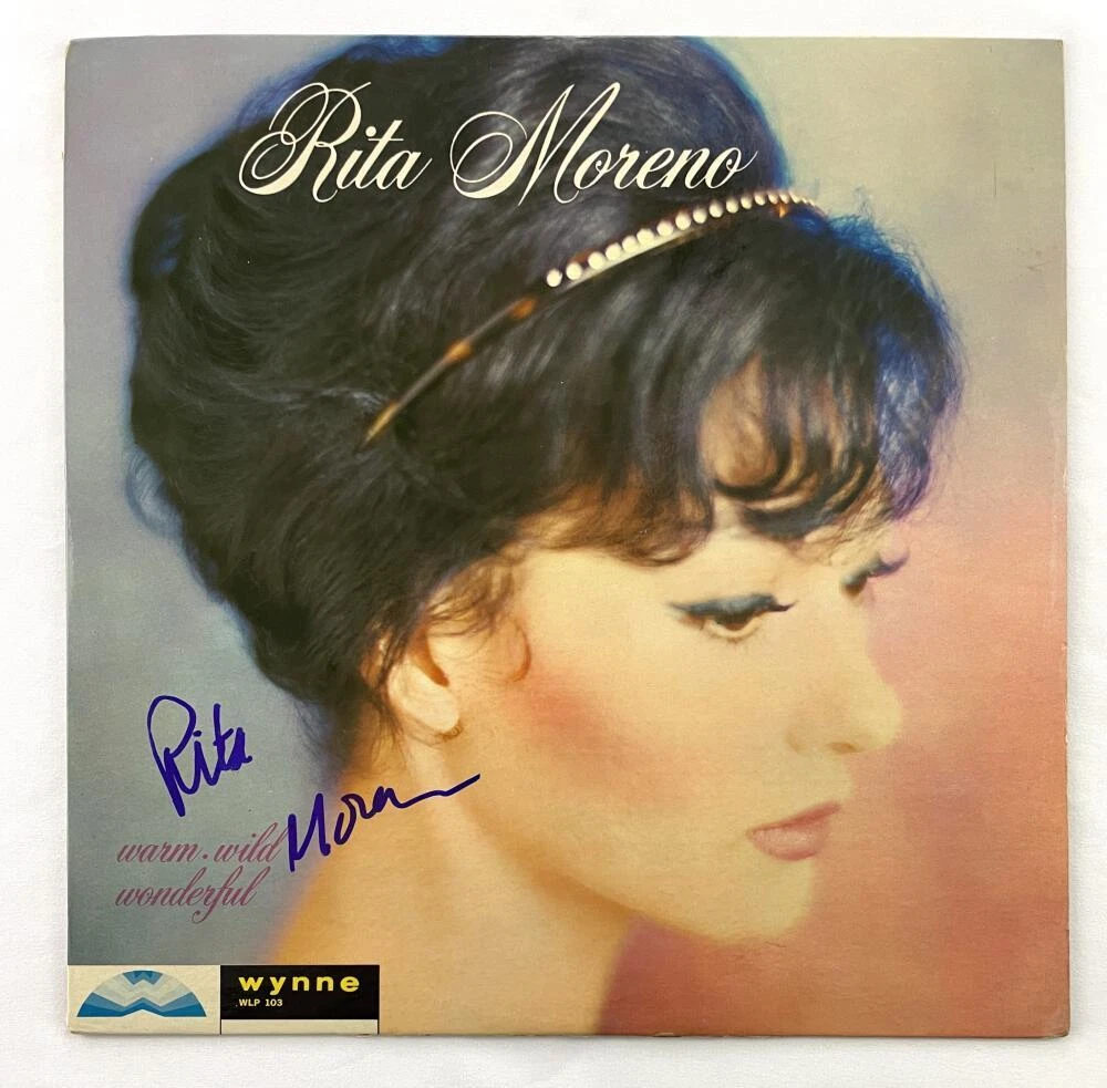Rita Moreno Signed Autograph Album Vinyl Record - Warm Wild Wonderful w/ JSA COA
