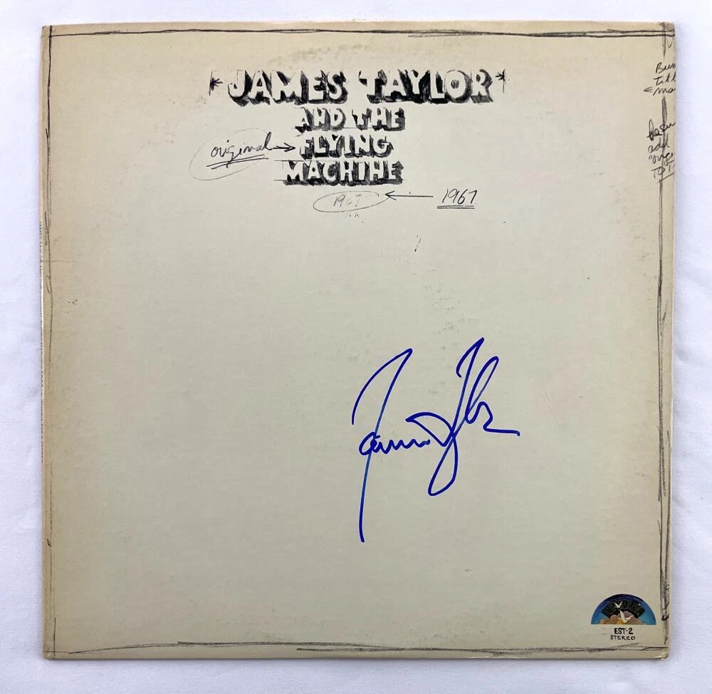 James Taylor Signed Autograph Album Vinyl Record Original Flying Machine JSA COA
