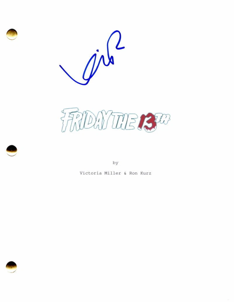 Kevin Bacon Signed Autograph Friday the 13th Full Movie Script - Jack
