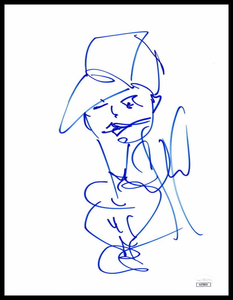 Stefan Lessard Signed Autograph 8x11 Original Art Sketch Dave Matthews Band JSA
