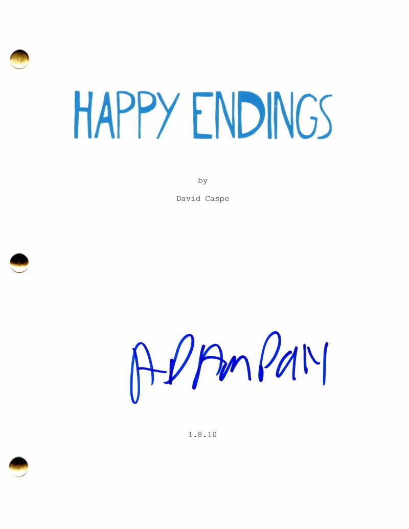 Adam Pally Signed Autograph Happy Endings Full Pilot Script - Max Blum
