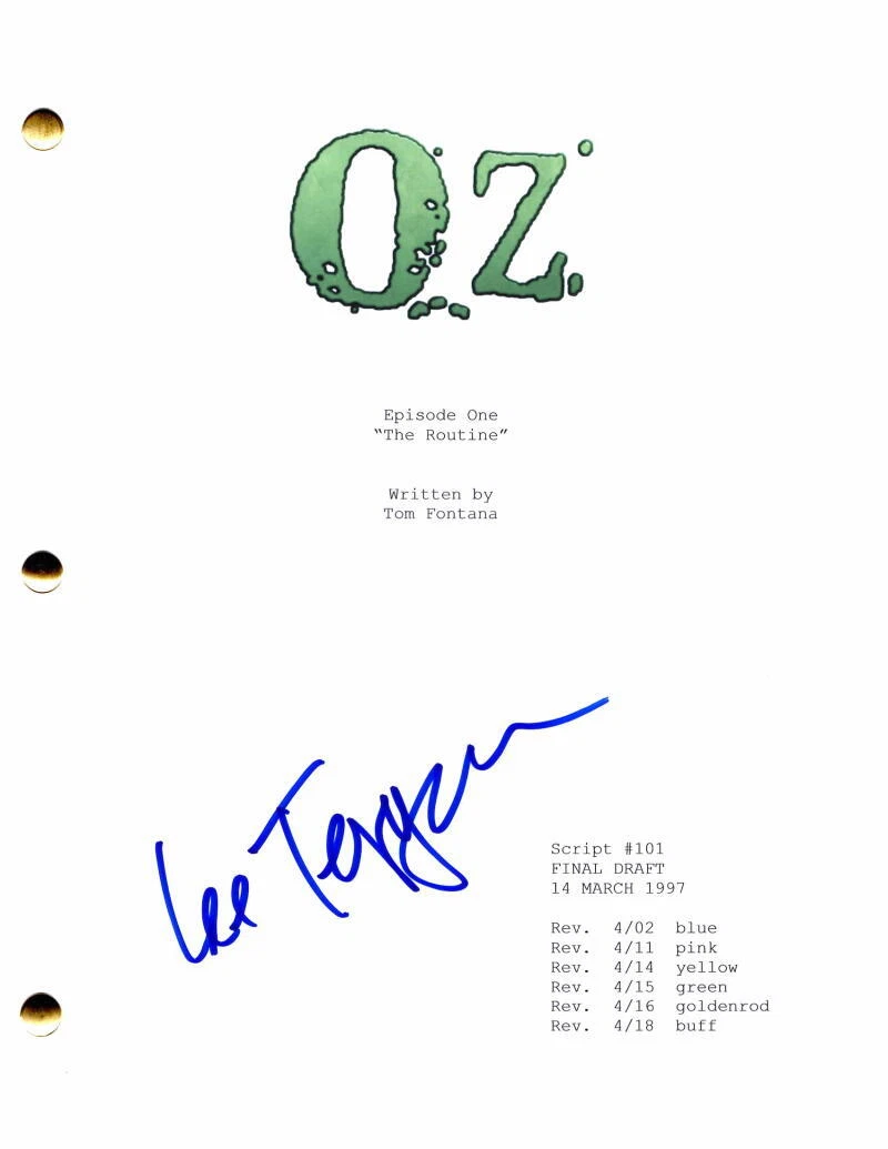 Lee Tergesen Signed Autograph Oz Full Pilot Script - Tobias Beecher
