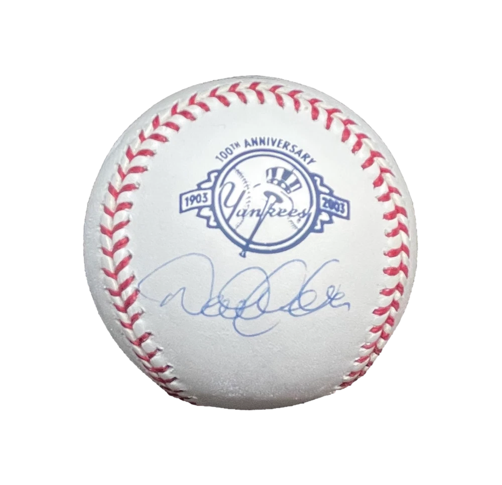 Derek Jeter Signed Autograph Yankees 100th Anniversary OMLB Baseball Ball w/ JSA
