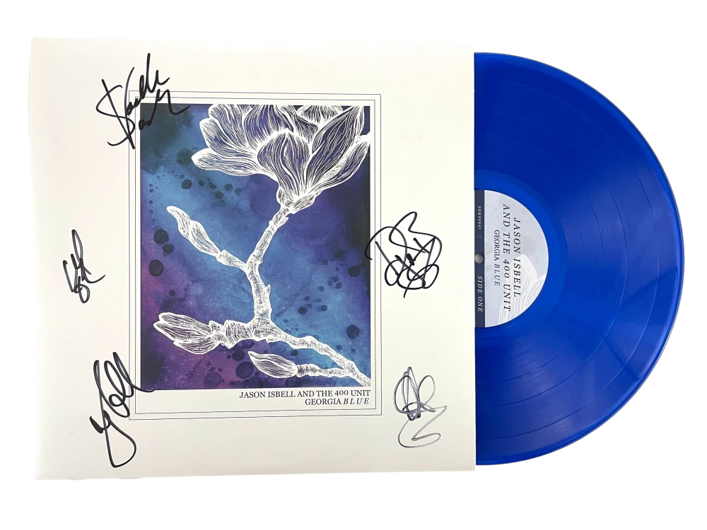 Jason Isbell and the 400 Unit Signed Autograph Album Vinyl Record Georgia Blue
