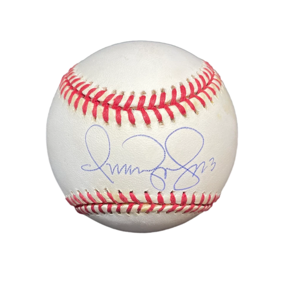 Omar Vizquel Signed Autograph OMLB Baseball Ball Cleveland Indians Star *TONING*
