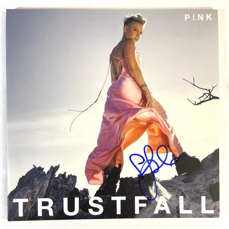 P!nk Pink Signed Autograph Album Vinyl Record LP - Trustfall w/ Beckett COA
