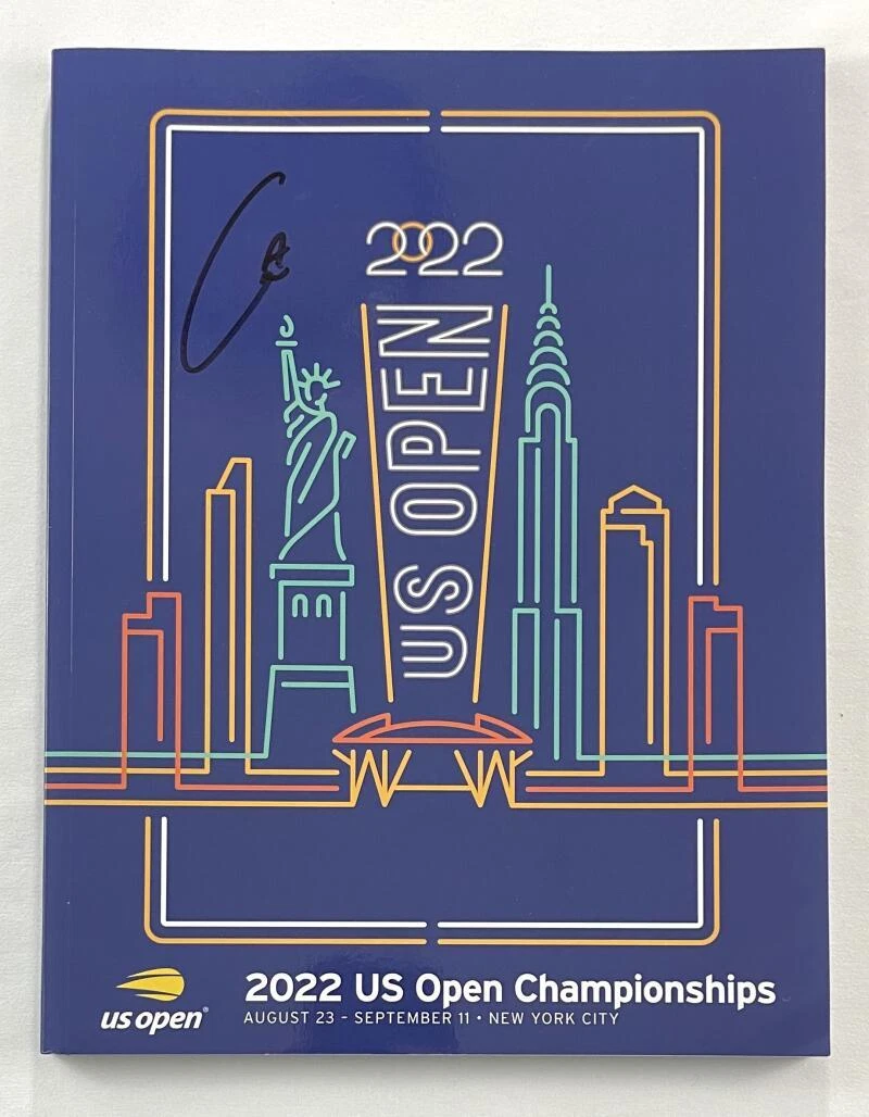 Carlos Alcaraz Signed Autograph 2022 US Open Tennis Program - Champion! JSA COA
