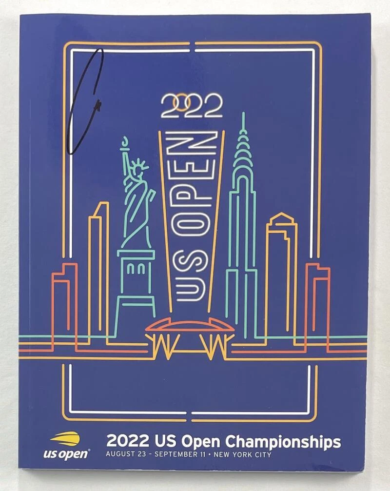 Carlos Alcaraz Signed Autograph 2022 US Open Championships Tennis Program w/ JSA
