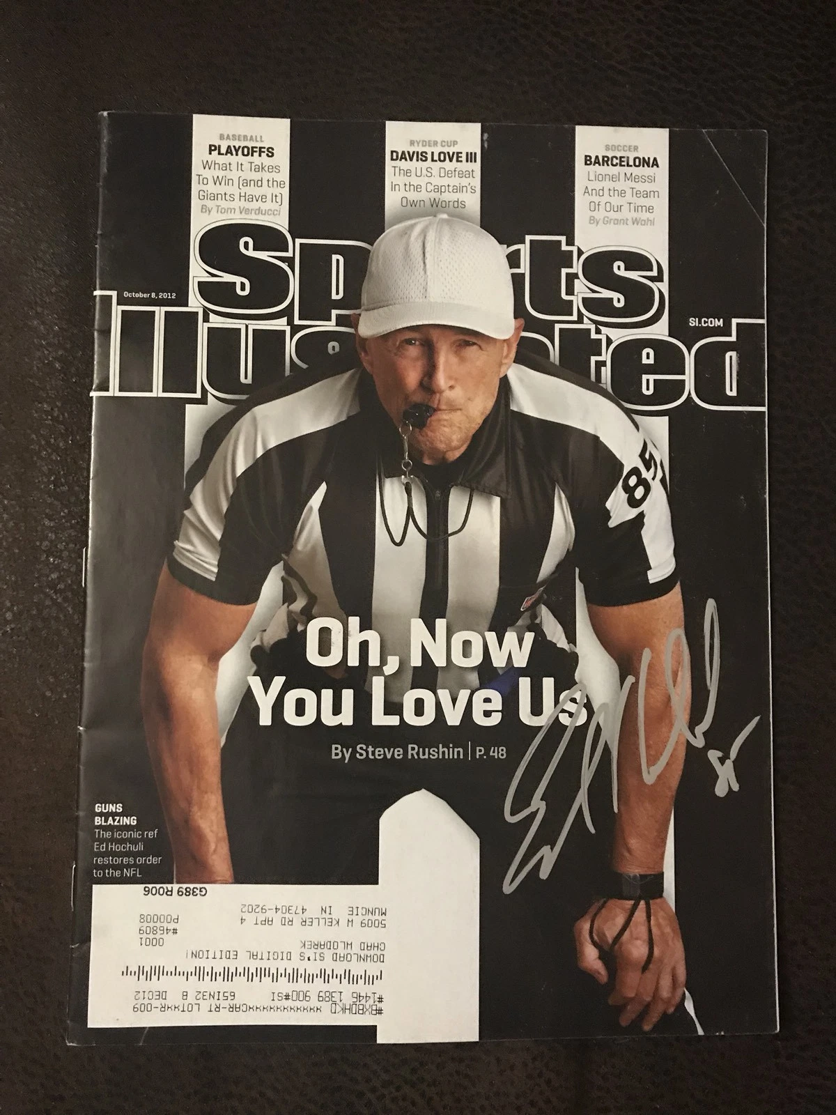 Ed Hochuli Signed Sports Illustrated Magazine Autographed
