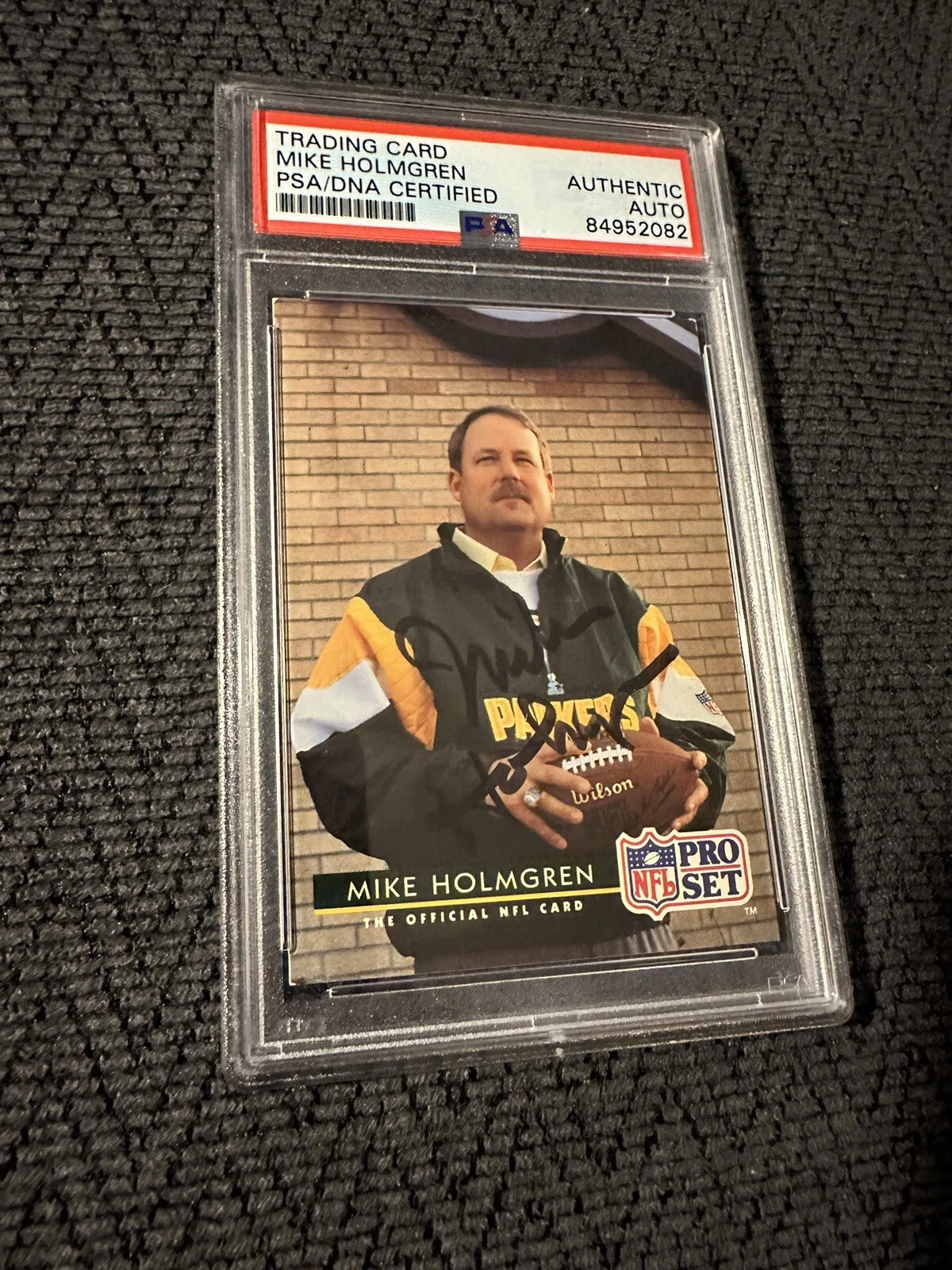 Mike Holmgren Signed 1992 Pro Set #180 Card PSA /DNA Slab COA Rookie RC
