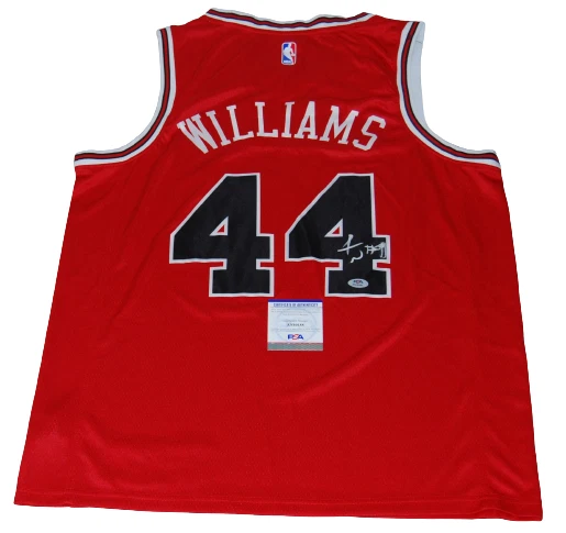 PATRICK WILLIAMS signed (CHICAGO BULLS) red Basketball jersey PSA/DNA AN10188
