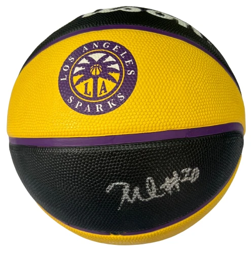 NNEKA OGWUMIKE signed (LOS ANGELES SPARKS) WNBA F/S LOGO ball PSA/DNA AN10437
