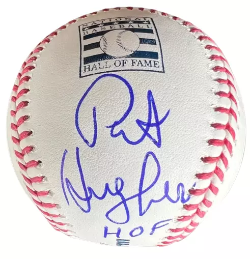PAT HUGHES signed (CHICAGO CUBS) HOF Logo baseball BECKETT BAS AC93943
