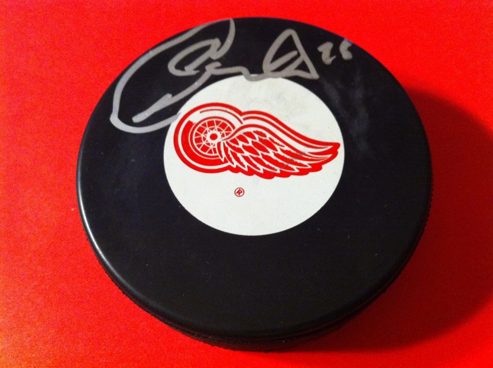Cory Emmerton Red Wings Signed Auto Puck Holder

