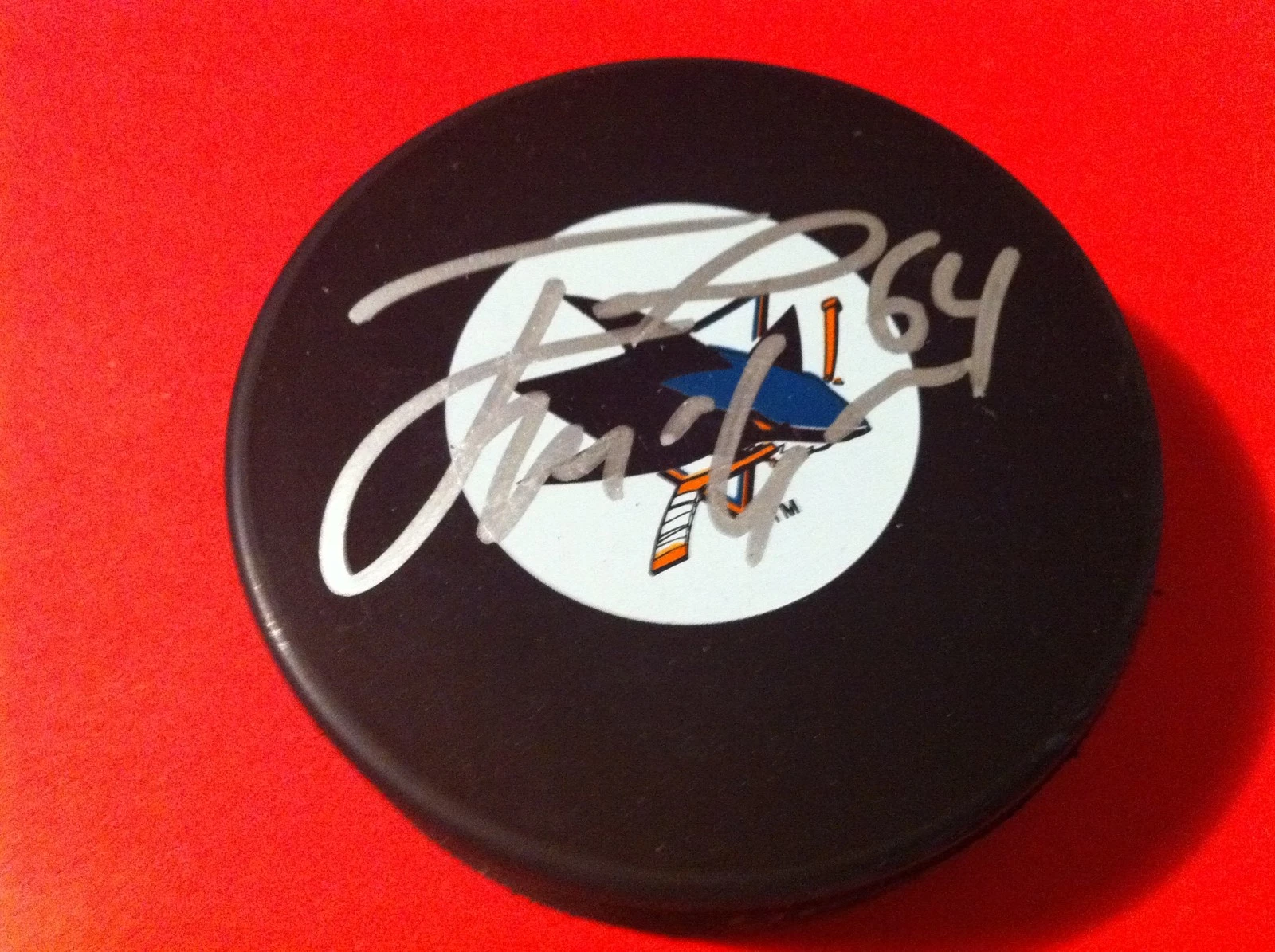 Jamie McGinn Signed Puck Holder Auto
