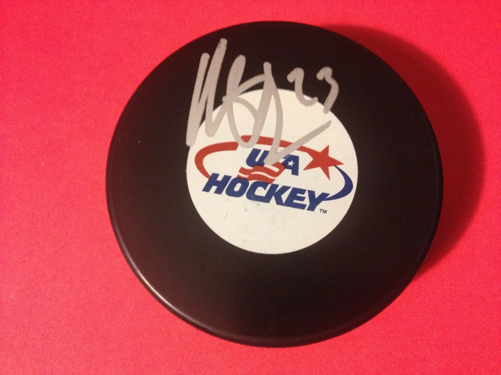 Dustin Brown Kings Olympic USA Hockey Signed Auto Puck COA
