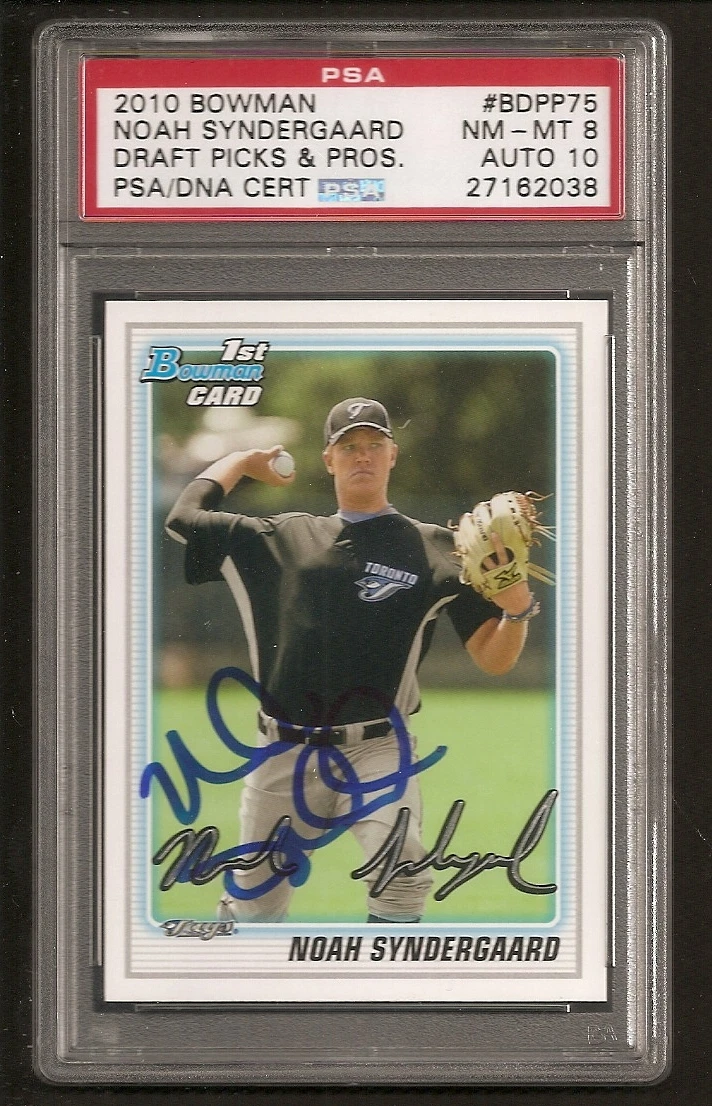 Noah Syndergaard 2010 Bowman Draft Picks & Pros. Rookie Signed Auto PSA/DNA
