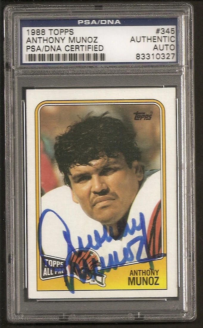 Anthony Munoz Bengals HOF 1988 Topps Signed Auto PSA/DNA Slabbed
