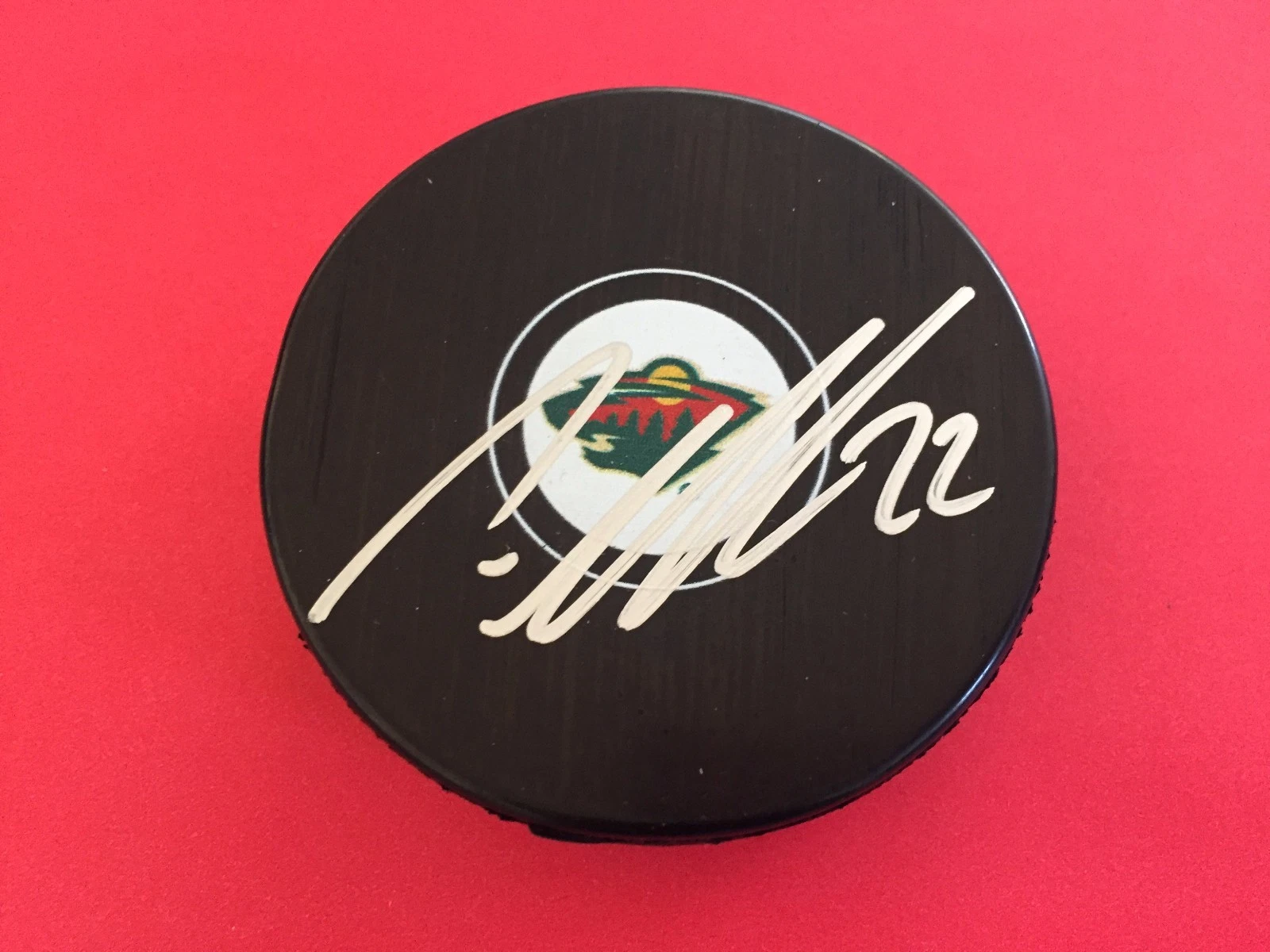 Nino Niederreiter Minnesota Wild Signed Auto Puck
