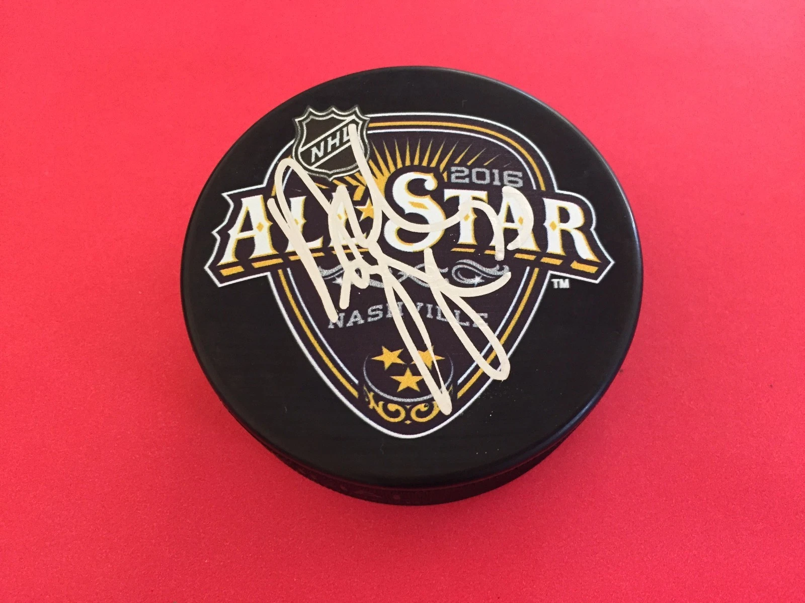 Dustin Byfuglien Jets 2016 All-Star Signed Auto Puck COA
