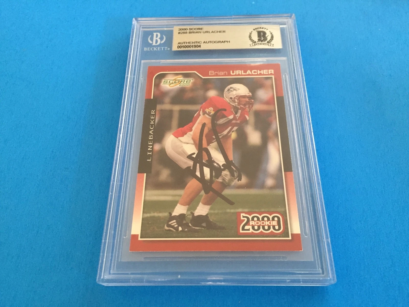 Brian Urlacher Bears 2000 Score Rookie Signed Auto Beckett BAS
