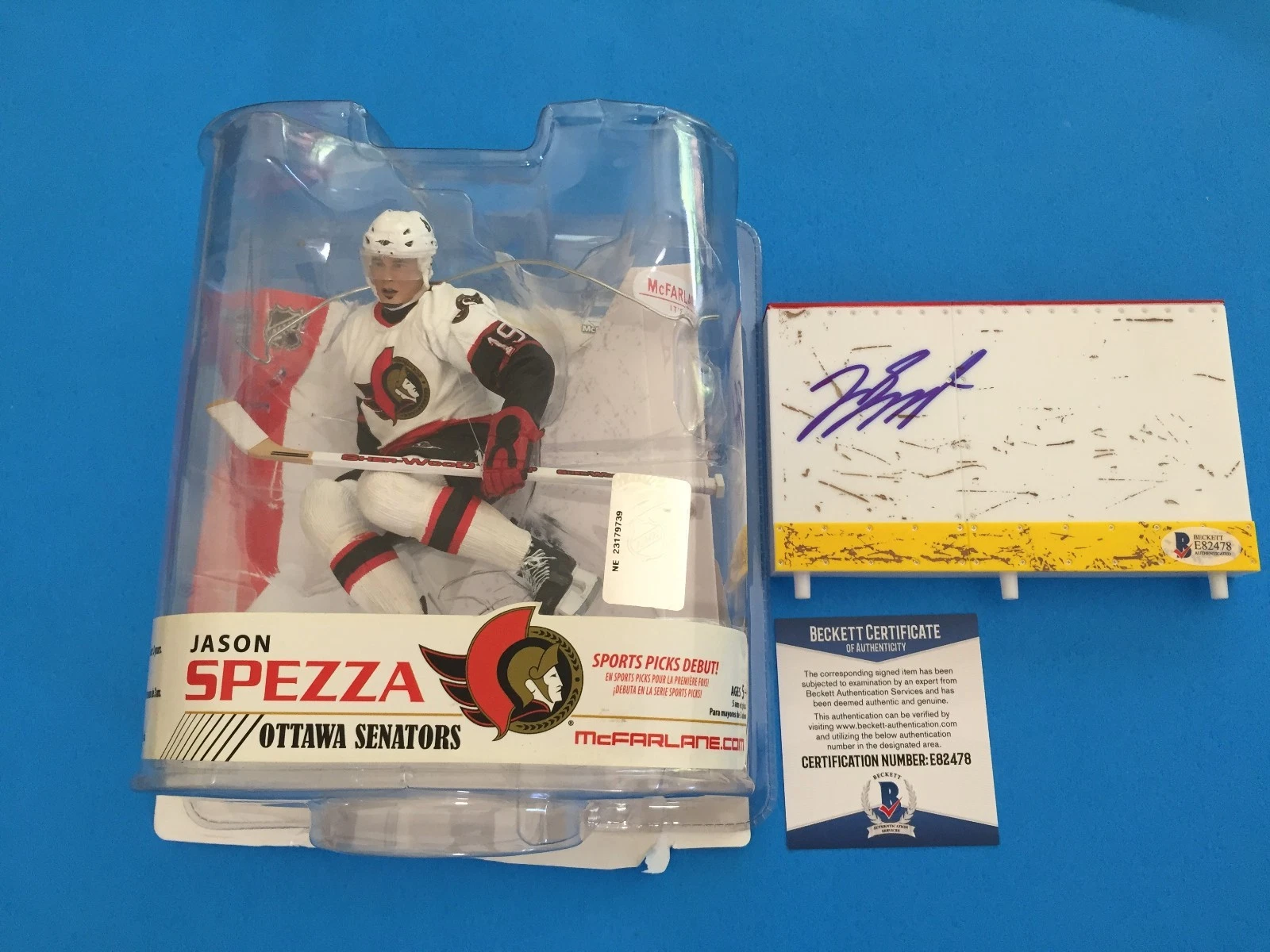 Jason Spezza Signed Auto McFarlane Action Figurine Beckett BAS COA
