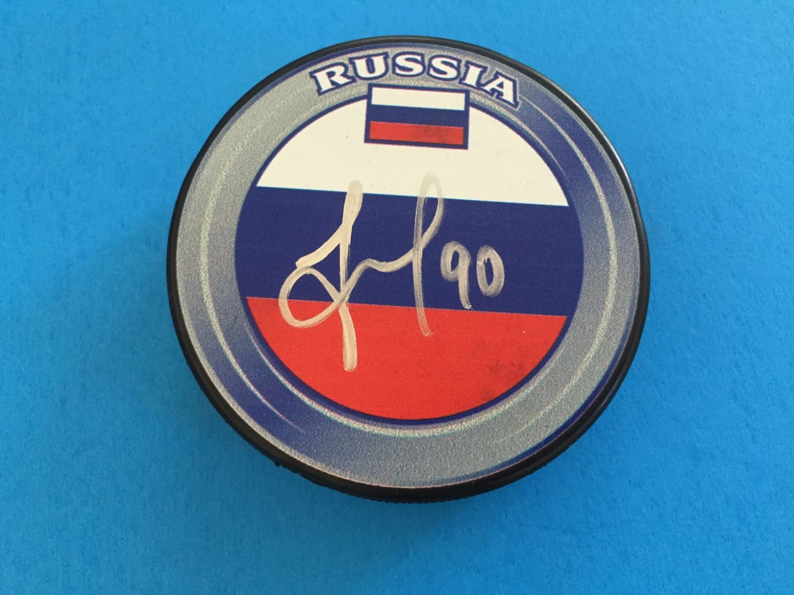Vladislav NamestnikovTeam Russia Flag Signed Puck Auto
