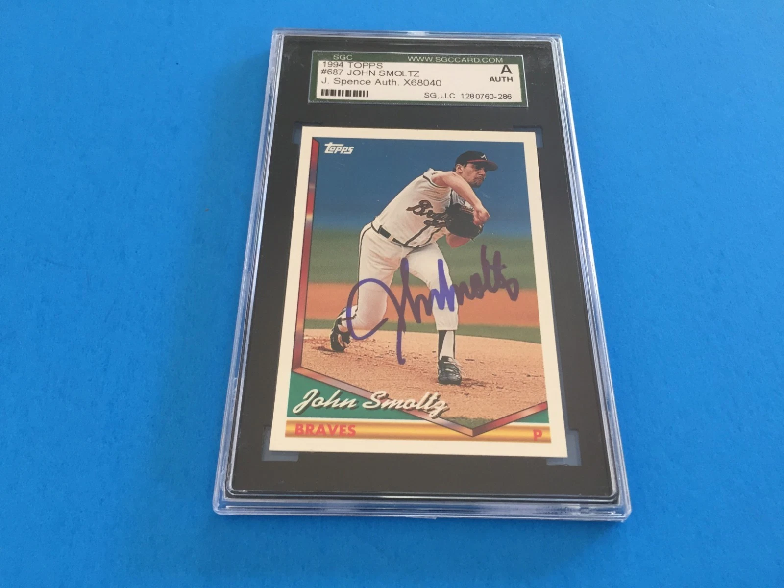 John Smoltz Braves 1994 Topps Card Signed JSA SGC Certified ENCAPSULATED
