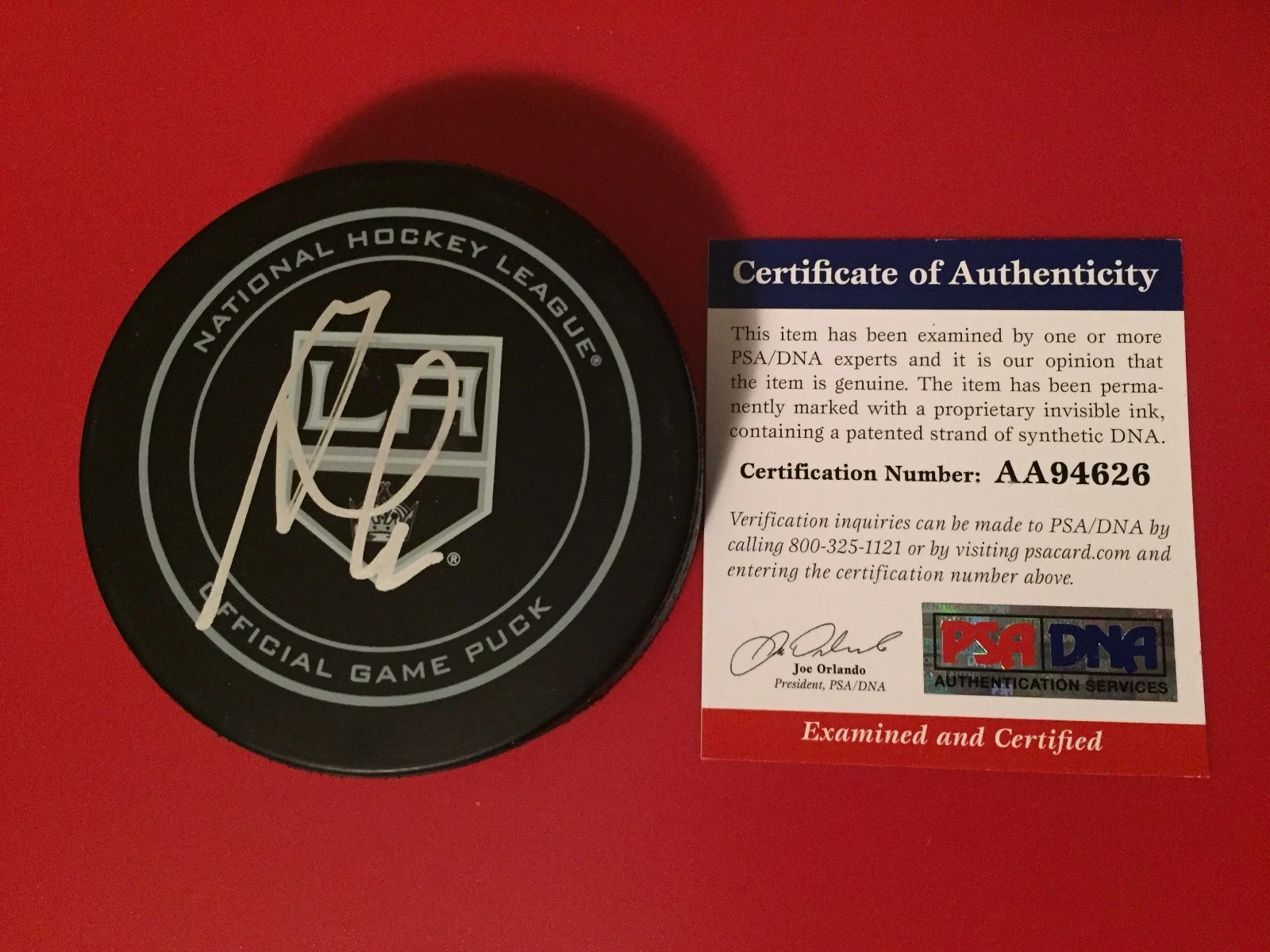 Marian Gaborik Stanley Cup Champions Hockey Signed Puck Auto PSA/DNA COA
