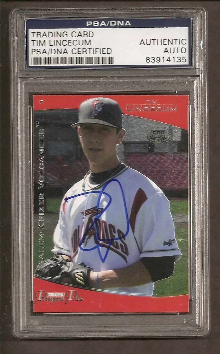 Tim Lincedum Giants 2006 Tristar Rookie Signed Auto PSA/DNA ENCAPSULATED
