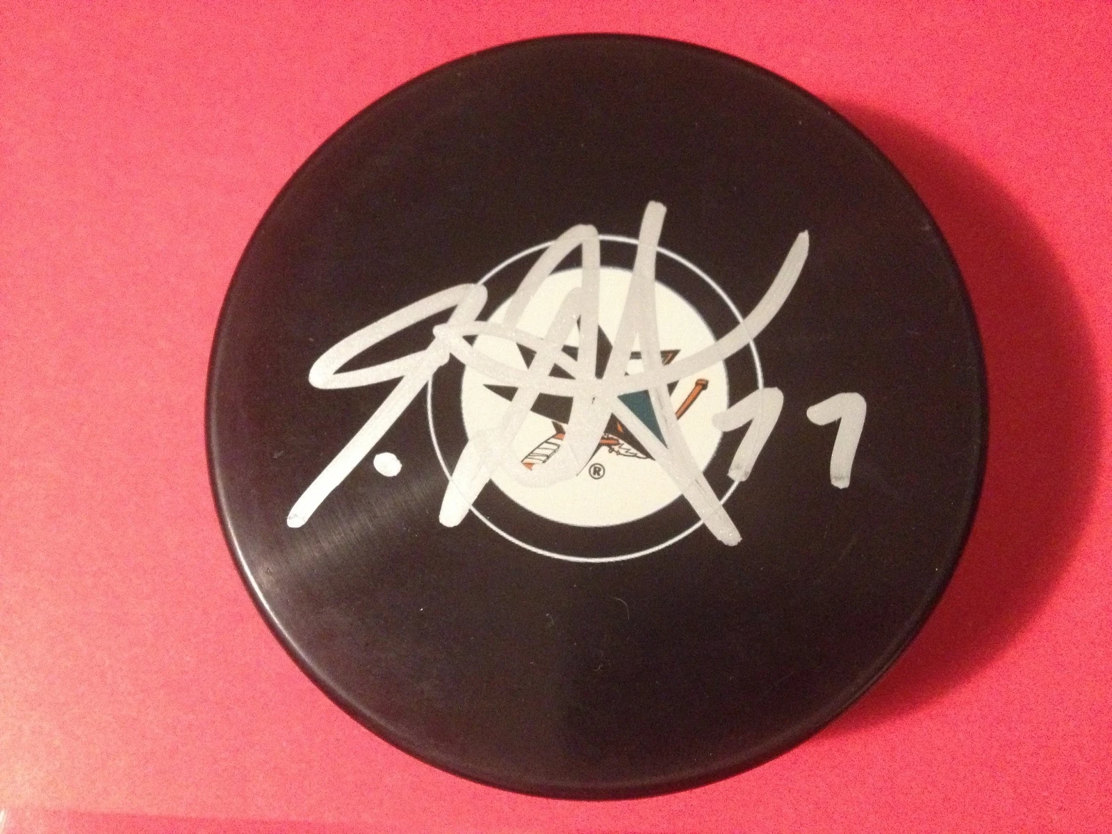 Taylor Doherty SHARKS Signed Auto Puck
