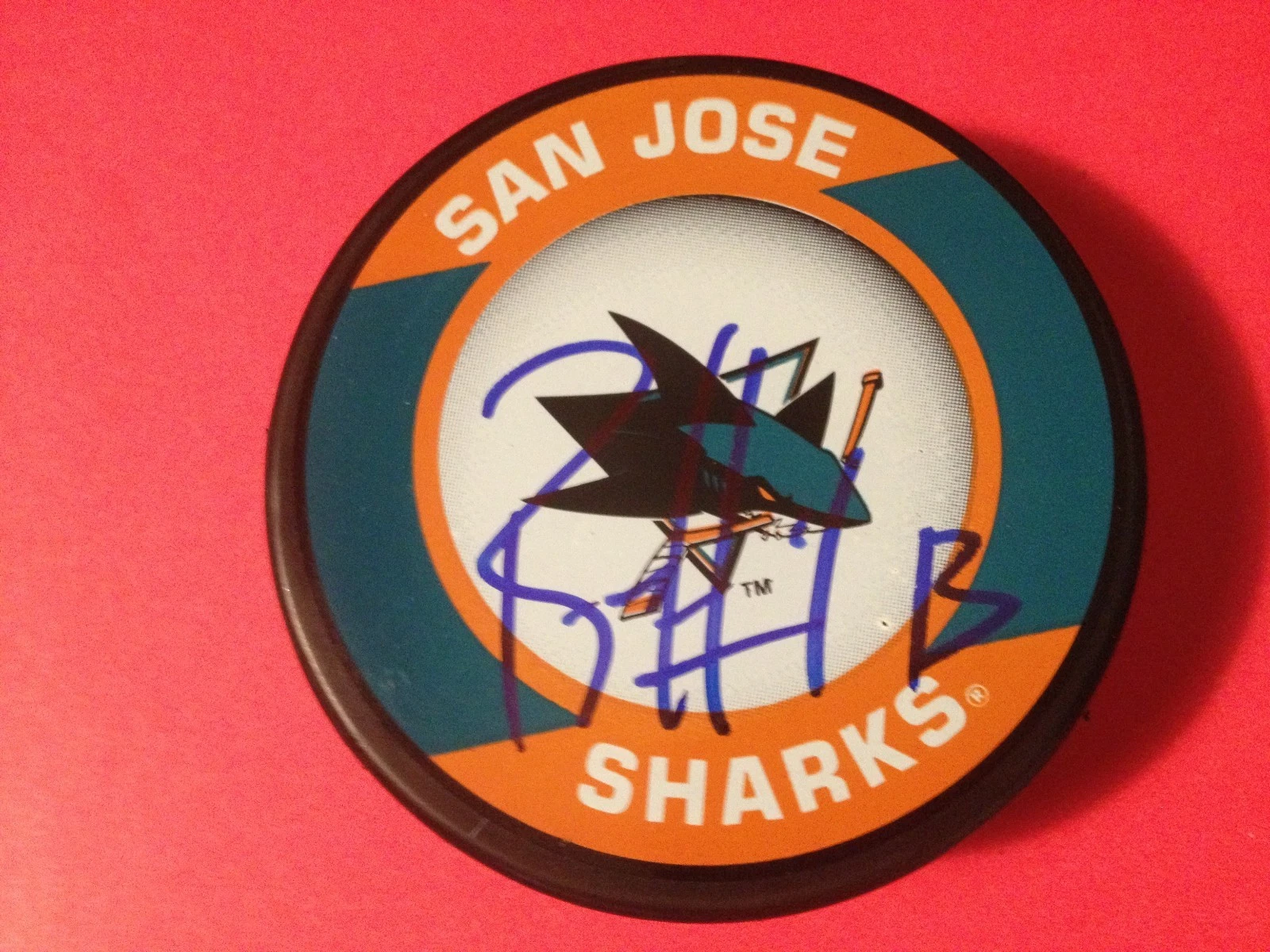 Raffi Torres SHARKS Signed Auto Puck Cube Holder

