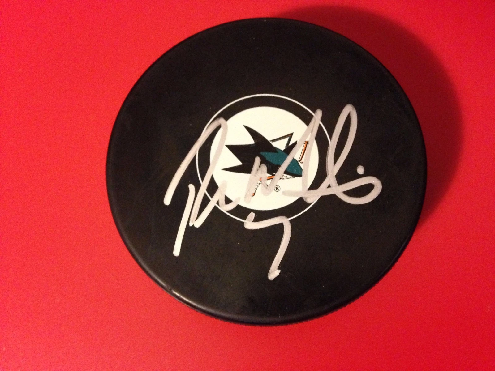 Paul Martin Sharks Signed Puck Holder Auto Cube

