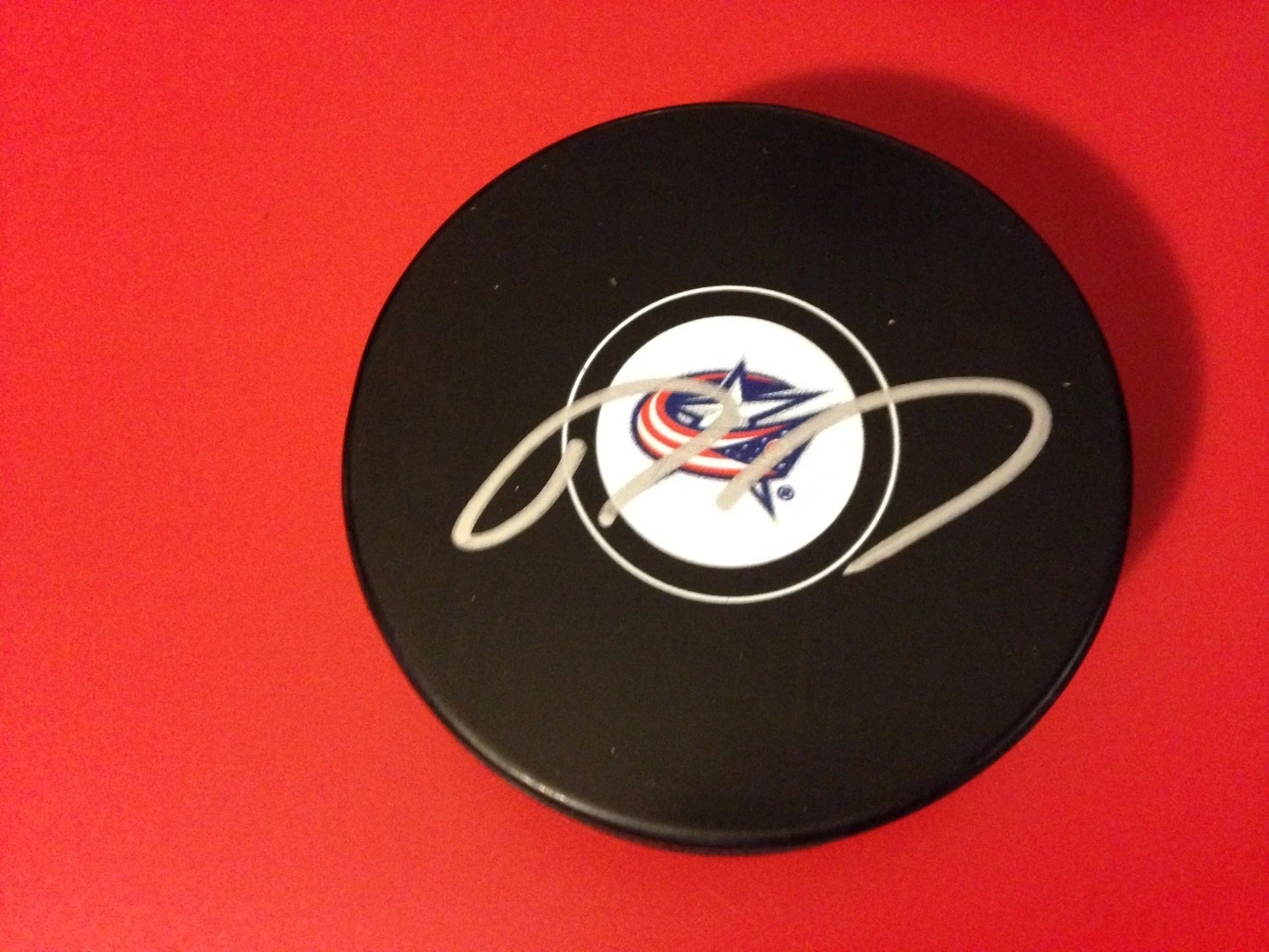 Ryan Johansen Blue Jackets Signed Auto Puck
