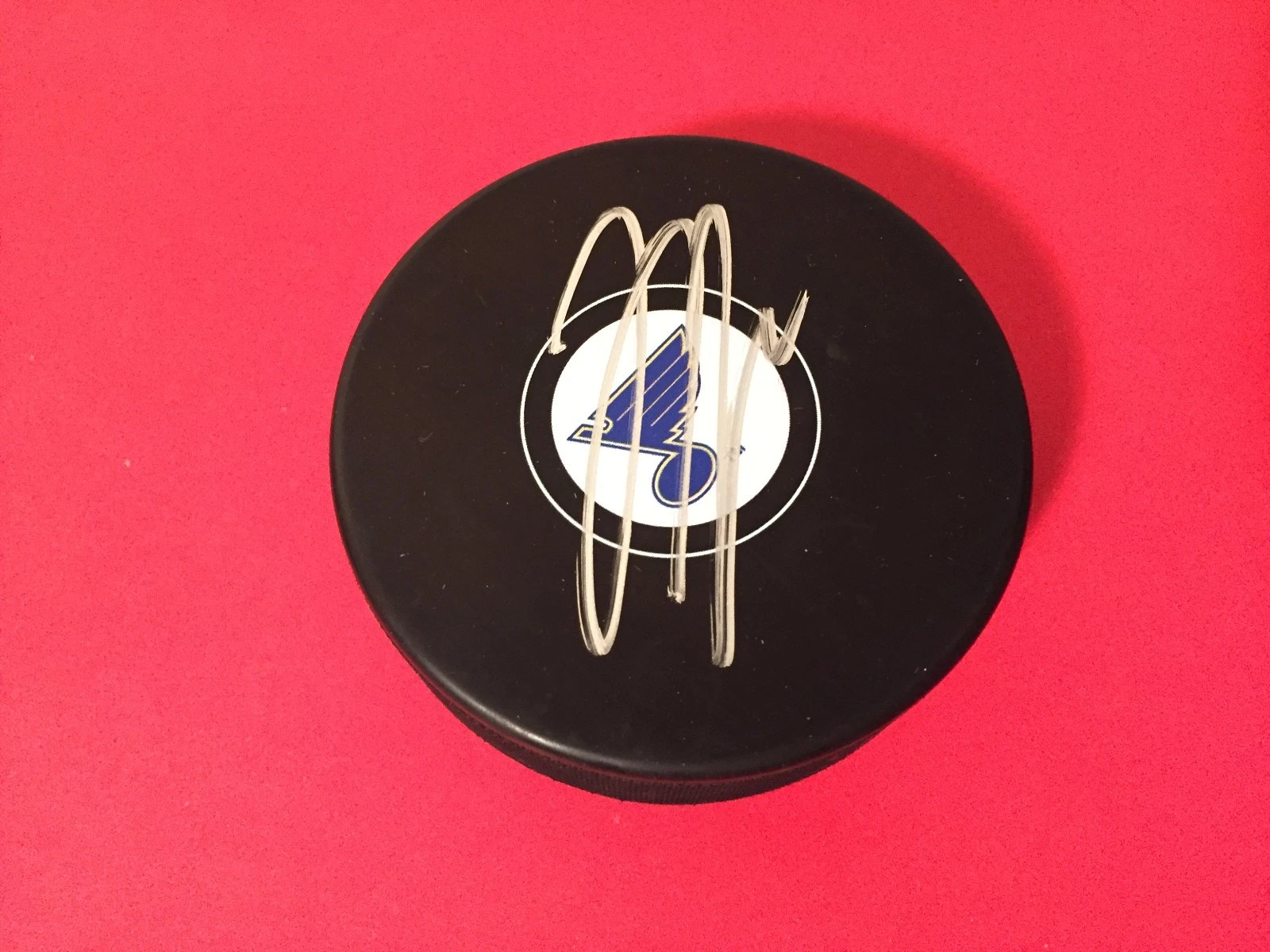 Dmitrij Jaskin St. Louis Blues Hockey Signed Auto Puck Holder COA
