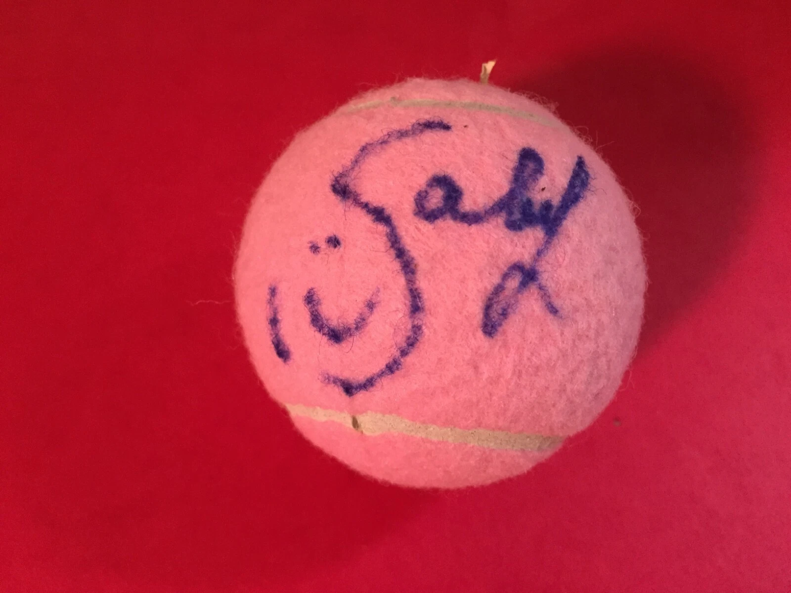 Sabine Lisicki Pink Wilson Hope Cancer Research Tennis Ball Signed Auto
