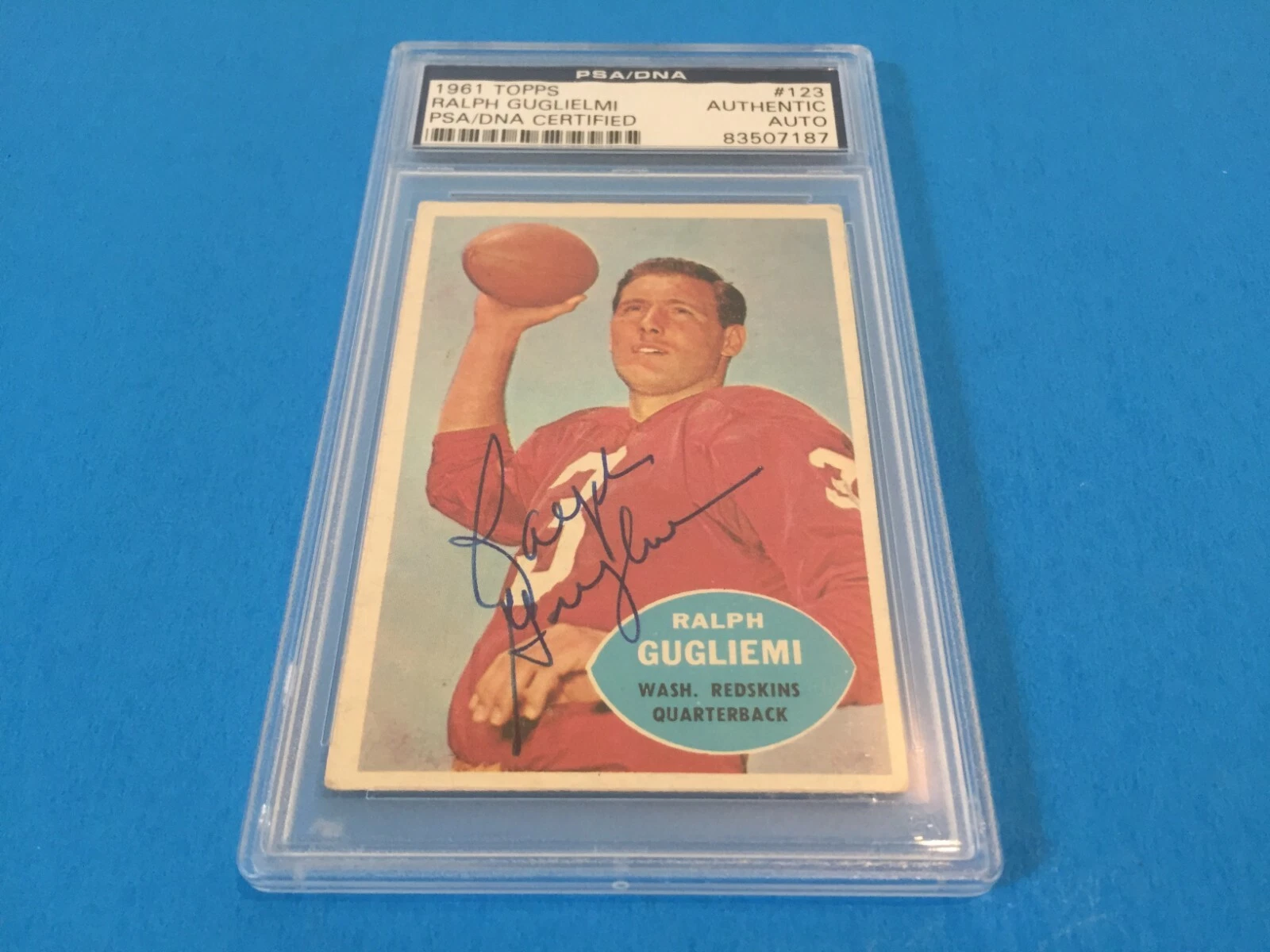 Ralph Guglielmi 1961 Topps Signed Auto PSA/DNA ENCAPSULATED
