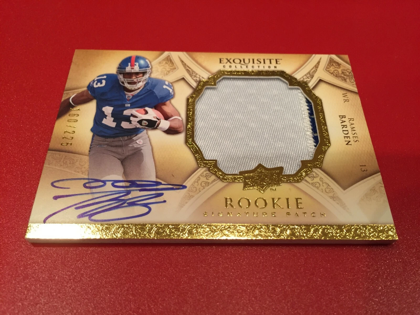 Ramses Barden 2009 Exquisite Collection Rookie 2-CLR Patch Jersey Auto /225
