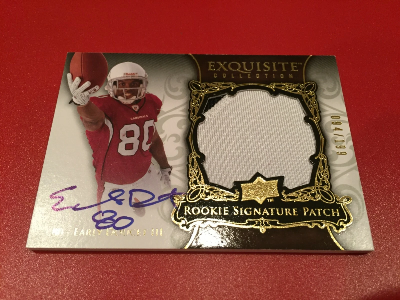 Early Doucet III 2008 Exquisite Collection Rookie 2-CLR Patch Jersey Auto /199
