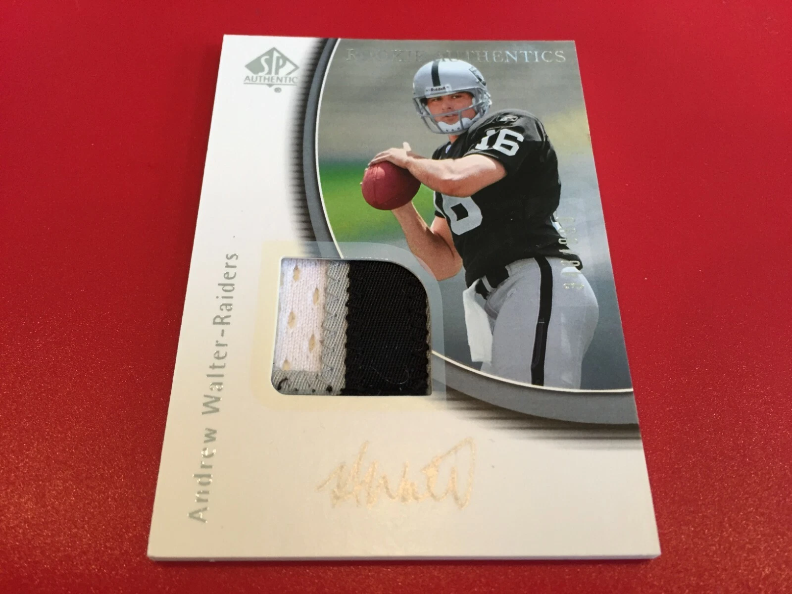 Andrew Walter 2005 SP Authentic Rookie 3-CLR Patch Jersey Auto /899
