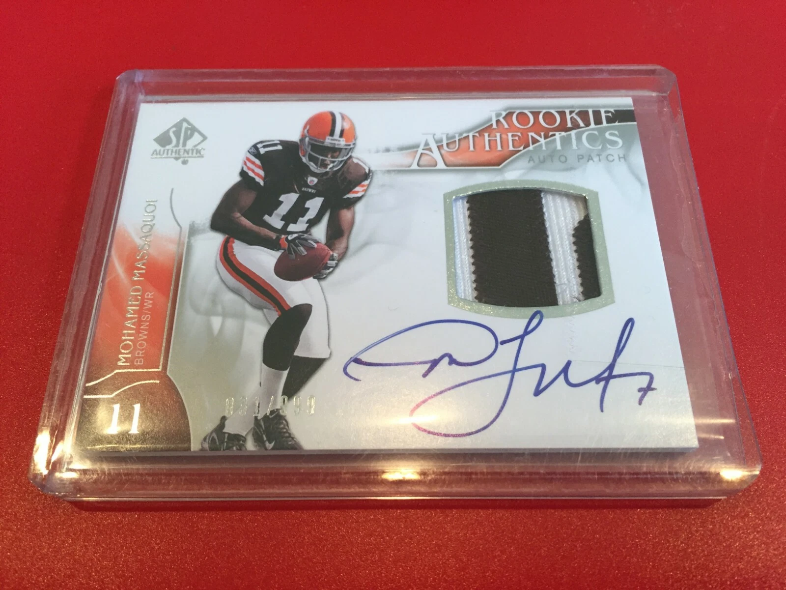 Mohamed Massaquoi 2009 SP Authentic Rookie 2-CLR Patch Jersey Auto /999

