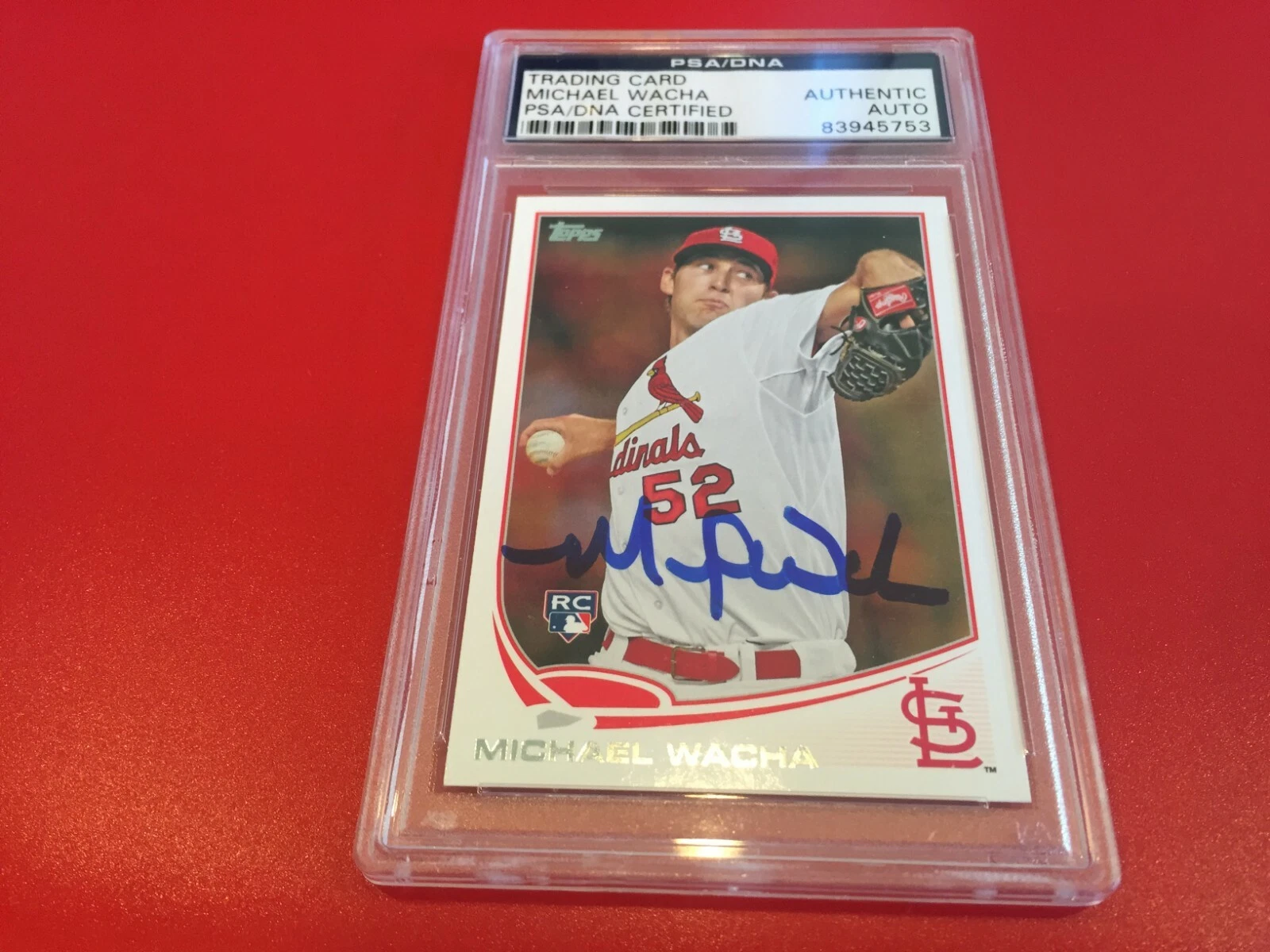 Michael Wacha Cardinals 2013 Topps #168 Signed Auto PSA/DNA ENCAPSULATED
