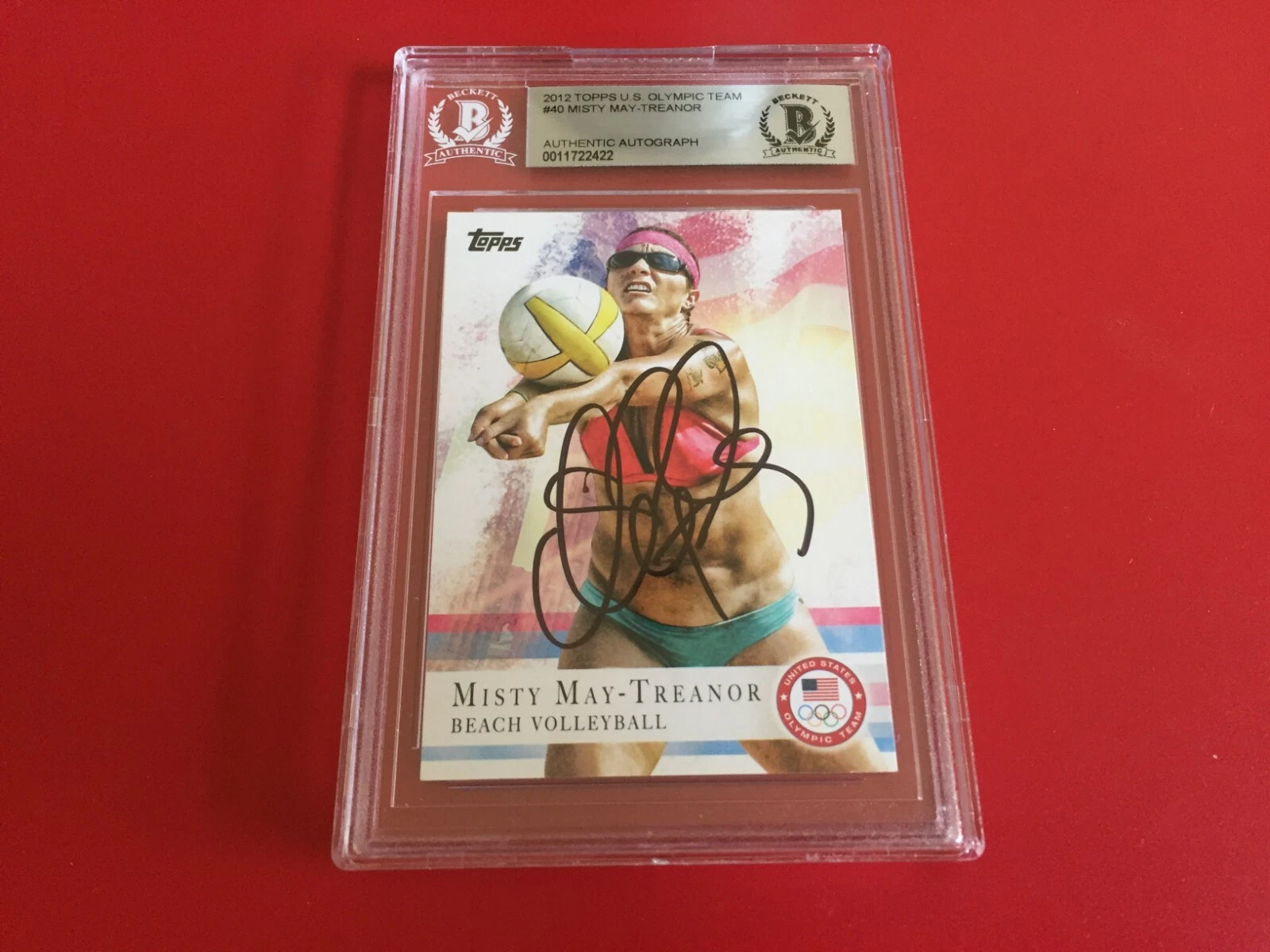 Misty May-Treanor 2012 Topps Olympic Team Signed Auto Beckett BAS Slabbed

