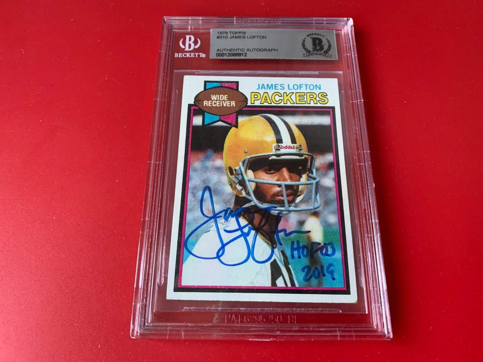 James Lofton HOF 1979 Topps Rookie Card Signed Auto Beckett BAS Slabbed
